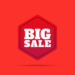 Special Big Sale Colored tag. This is the concept of the price list for discounts, of an advertising campaign, advertising marketing sales, a discount, a unique offer. Vector illustration.