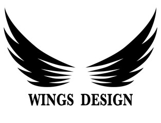 Black animal wing logo design vector illustration suitable for branding or symbol.