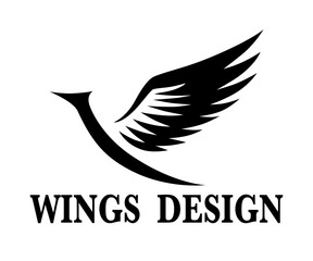 Obraz premium Flying hummingbird black line art Vector illustration on a white background of. Suitable for making logo.