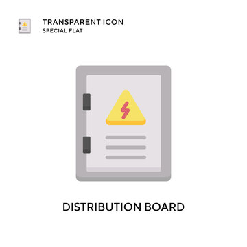 Distribution board vector icon. Flat style illustration. EPS 10 vector.