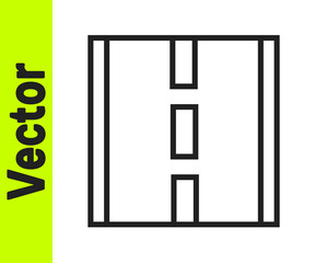 Black line Road icon isolated on white background. Vector.