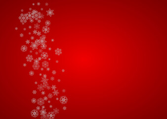 Naklejka na ściany i meble Christmas and New Year snowflakes