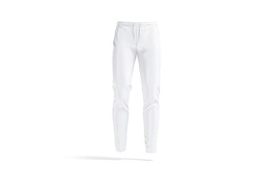 Blank white sport pants mockup, front view