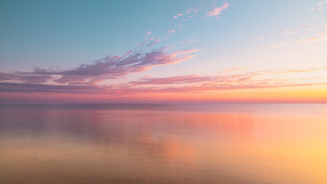 sunset over the lake © Aldis