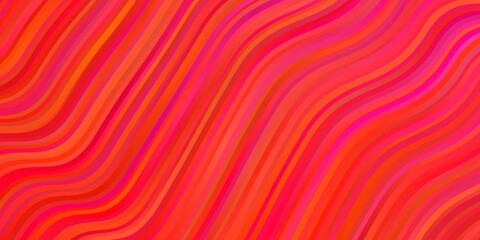 Light Pink, Yellow vector layout with curves. Colorful geometric sample with gradient curves.  Smart design for your promotions.