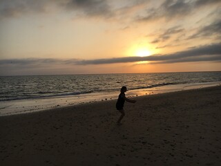 sunset on the beach