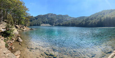 Mountains and lake