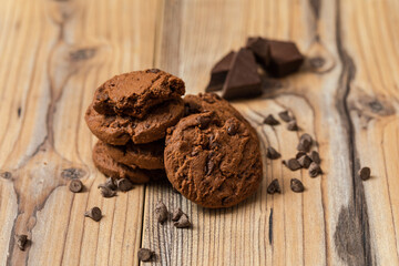 Fototapeta na wymiar Tasty homemade chocolate cookies