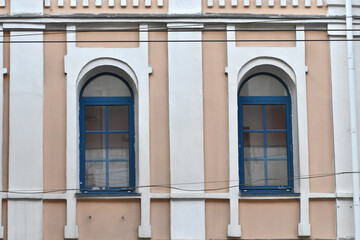beautiful facade of stone historical building