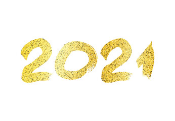 2021 gold glitter grunge lettering