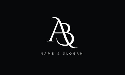 AB, BA, A, B abstract letters logo monogram