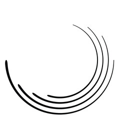 Obraz premium Lines in Circle Form . Spiral Vector Illustration .Technology round Logo . Design element . Abstract Geometric shape . Striped border frame for image