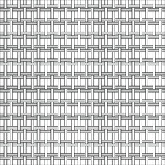 Basket weave seamless pattern vector or Knit weaving pattern in black and white