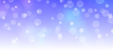 Light Pink, Blue vector background with circles. Colorful illustration with gradient dots in nature style. Pattern for business ads.