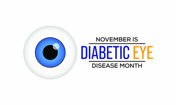 Vector illustration on the theme of Diabetic eye disease awareness month observed each year during November.