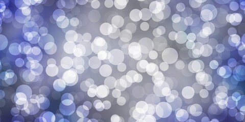 Dark BLUE vector texture with disks. Glitter abstract illustration with colorful drops. Design for posters, banners.