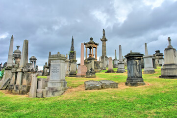The Glasgow Necropolis  -  a Victorian cemetery in Glasgow, Scotland