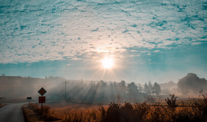 Sunrise in the fog © Deadshot