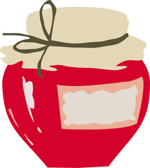 the jar for jam honey and various Goodies is closed with a lid. Isolate on a white background.