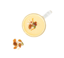 Fresh Almond Saffron Milk