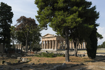The Temple of Hera II, also  called the Temple of Neptune or of Poseidon, is a Greek temple in...