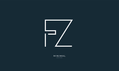 Alphabet letter icon logo FZ