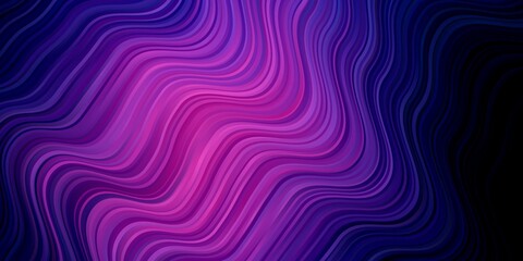 Obraz premium Dark Pink, Blue vector background with curves. Colorful illustration with curved lines. Template for your UI design.