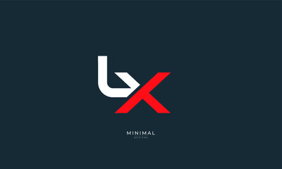 Fototapeta premium Alphabet letter icon logo LX