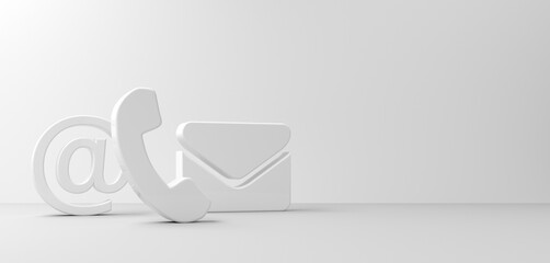 business contact icon symbol for internet as template - 3D Illustration