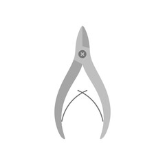 Cuticle nipper, manicure and pedicure tool isolated on white.