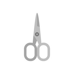 Nail scissors, manicure and pedicure tool isolated on white.