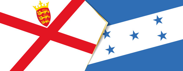 Jersey and Honduras flags, two vector flags.