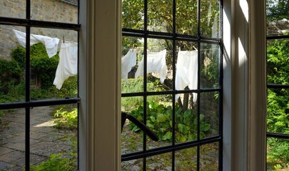 Interior of 16th century antique Avebury Manor in Avebury England