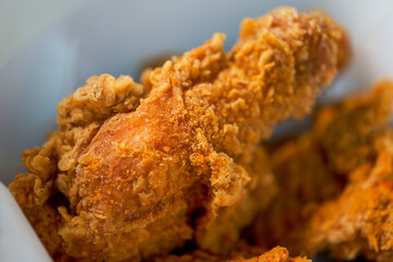 A delicious golden American fried chicken