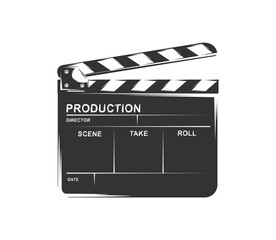 Сlapper silhouette isolated on white background