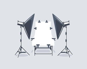 Photo studio element isolated on white background