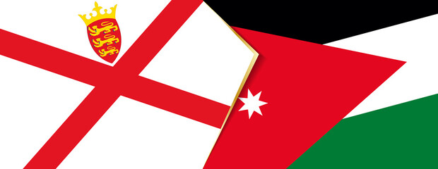 Jersey and Jordan flags, two vector flags.