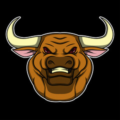 bull head illustration