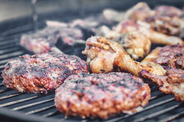 meat on the grill