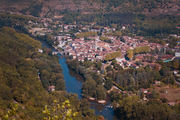 French village in the middle of summer in the middle of the countryside