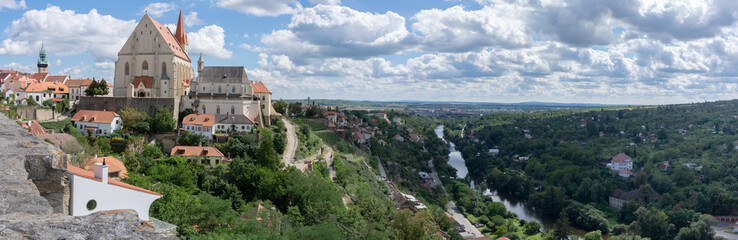 Fototapeta na wymiar Panorama of Znojmo, Czech Republic, South Moravia