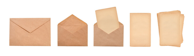 The closed brown post envelope
