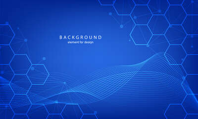 Abstract scientific molecules medical background. Medicine, science, technology, chemistry. Waves flow with a DNA molecules. Vector illustration