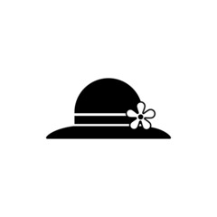 Lady hat icon isolated vector on white background, simple sign and symbol.