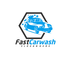 Obraz premium Car Wash logo designs concept vector, Automotive Cleaning logo template