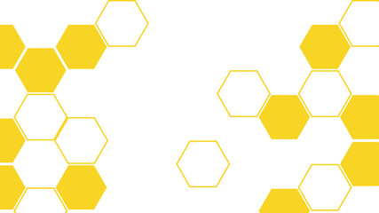 Vector illustration of a yellow white polygonal pattern