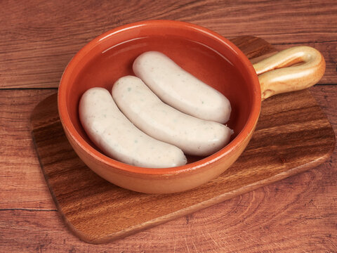 Bavarian white sausages (weisswurst)