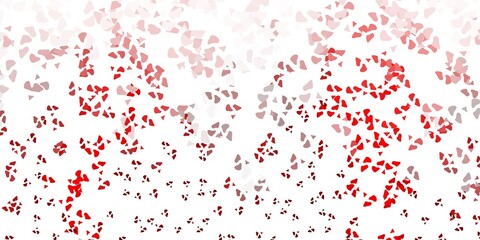 Light red, yellow vector texture with memphis shapes.