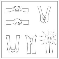 hand gestures vector graphics illustration