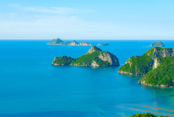 Fototapeta premium View Point of Koh Phaluai, Angthong National Park, Ko Phaluai, Ang Thong, Ko Samui District, Surat Thani, Thailand